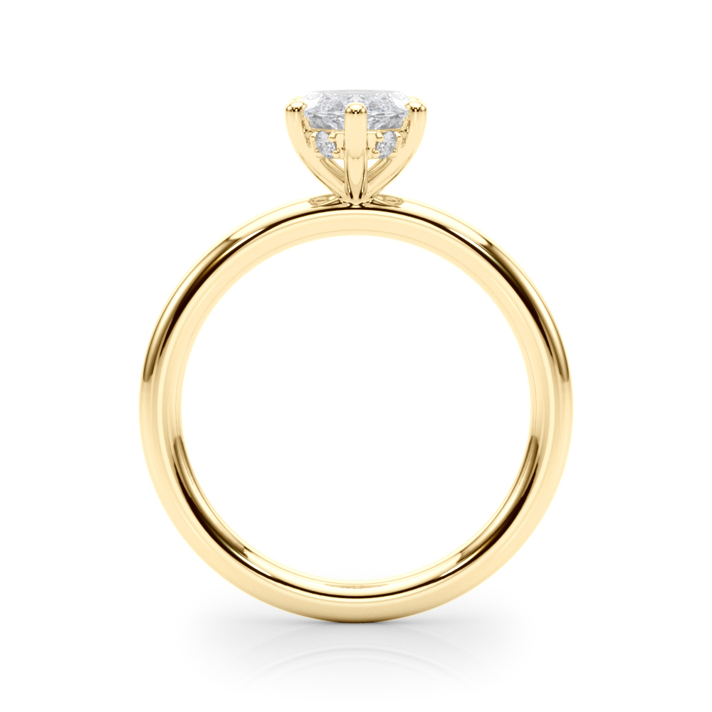 The Jacqueline Hidden Halo Engagement Ring, side view