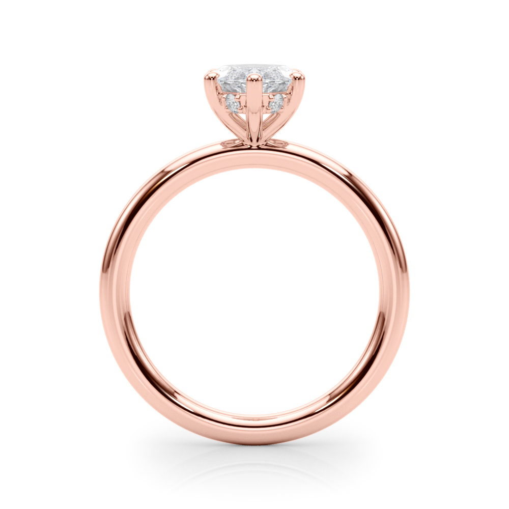 The Jacqueline Hidden Halo Engagement Ring, side view