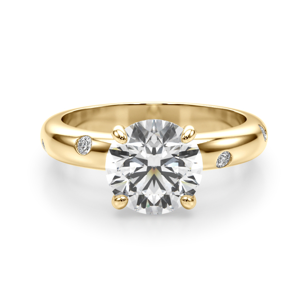 The Chloe Solitaire Engagement Ring, angled view