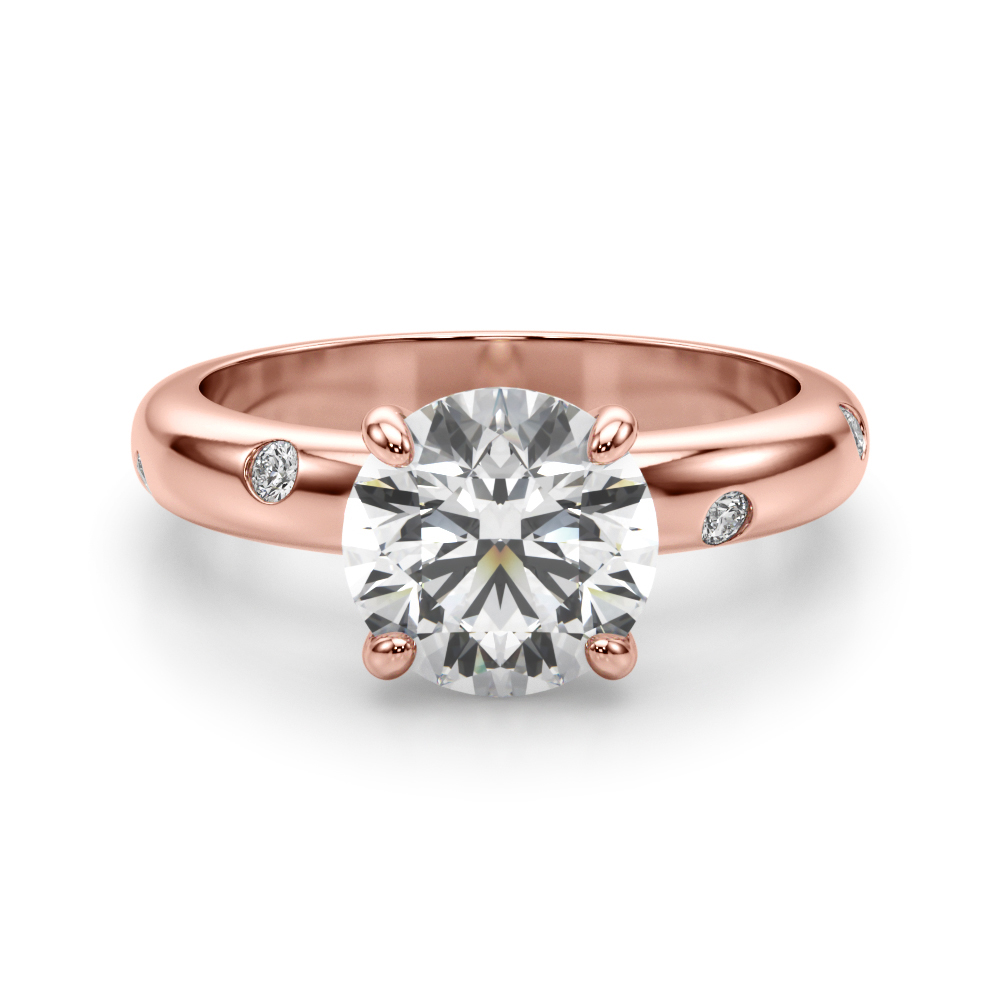The Chloe Solitaire Engagement Ring, angled view