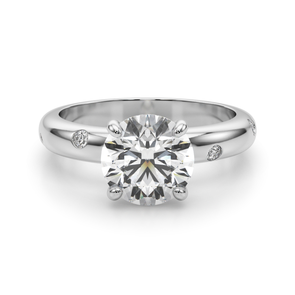 The Chloe Solitaire Engagement Ring, angled view