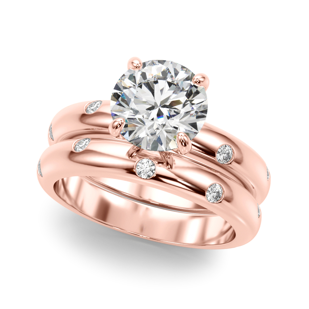 The Chloe Solitaire Engagement Ring, set view