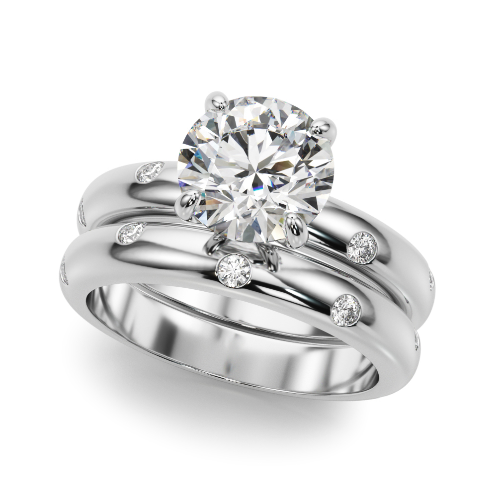 The Chloe Solitaire Engagement Ring, set view