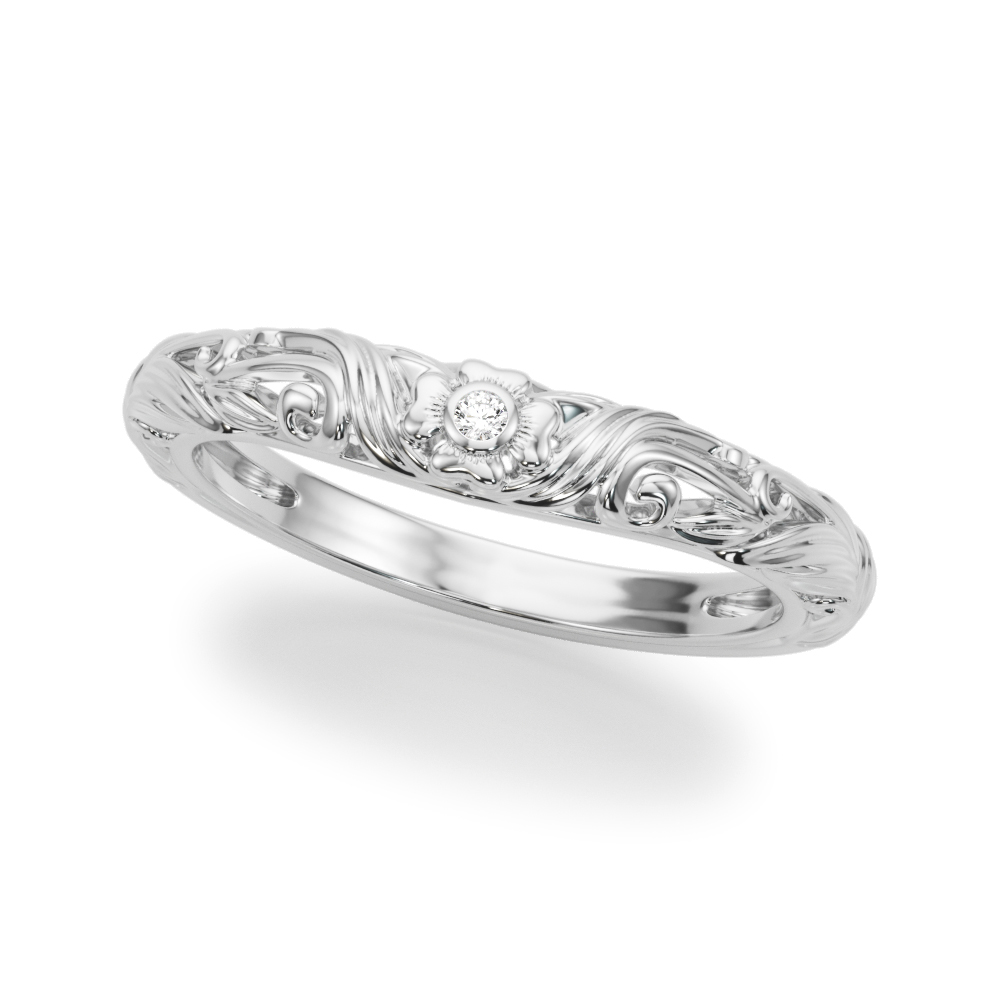Vintage Inspired Floral Wedding Band