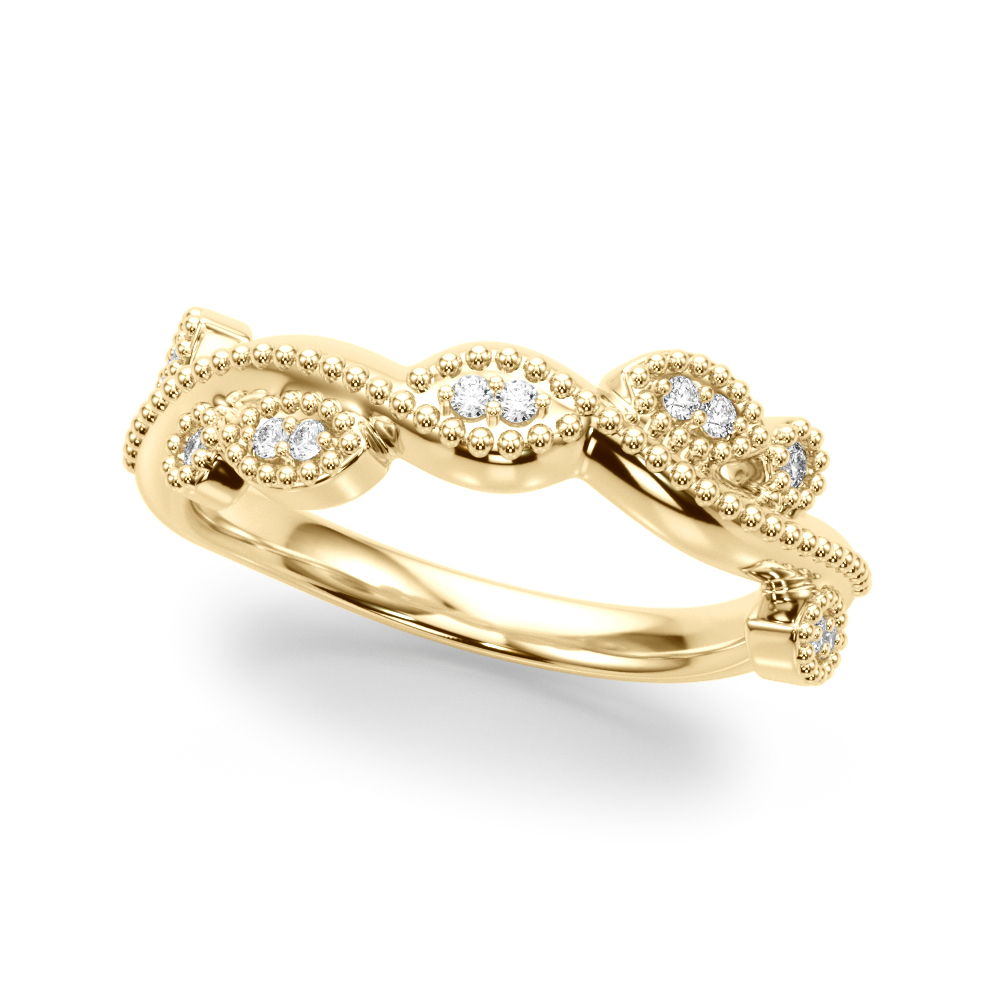 Twisting Milgrain Wedding Band