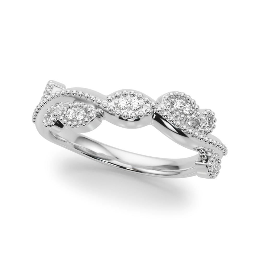 Twisting Milgrain Wedding Band