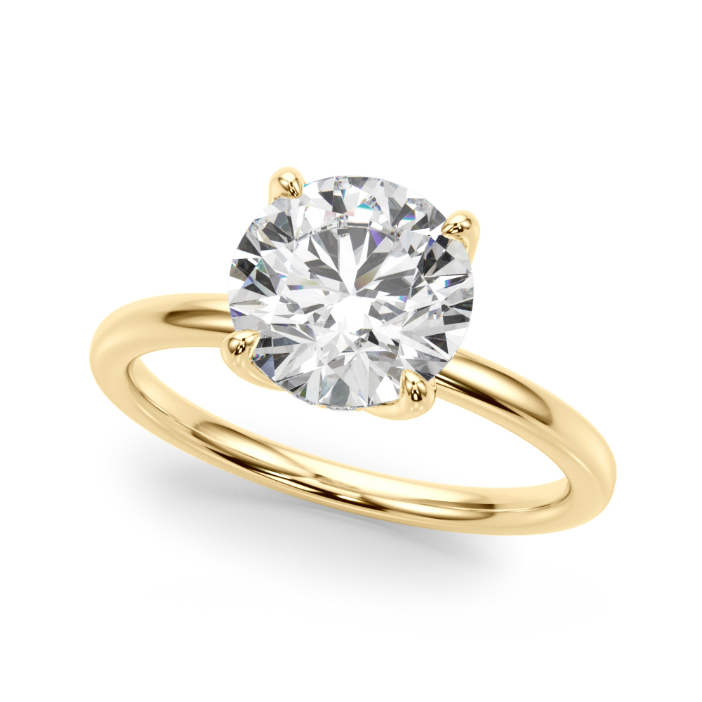 The Quinn Hidden Halo Engagement Ring, front view