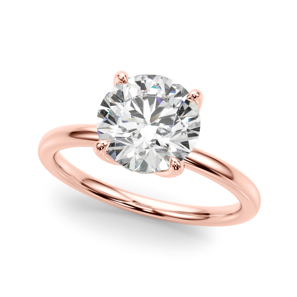 The Quinn Hidden Halo Engagement Ring, front view