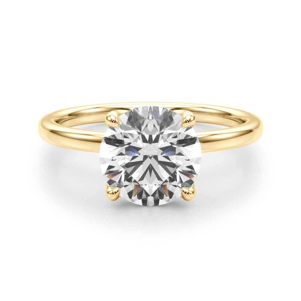 The Quinn Hidden Halo Engagement Ring, angled view