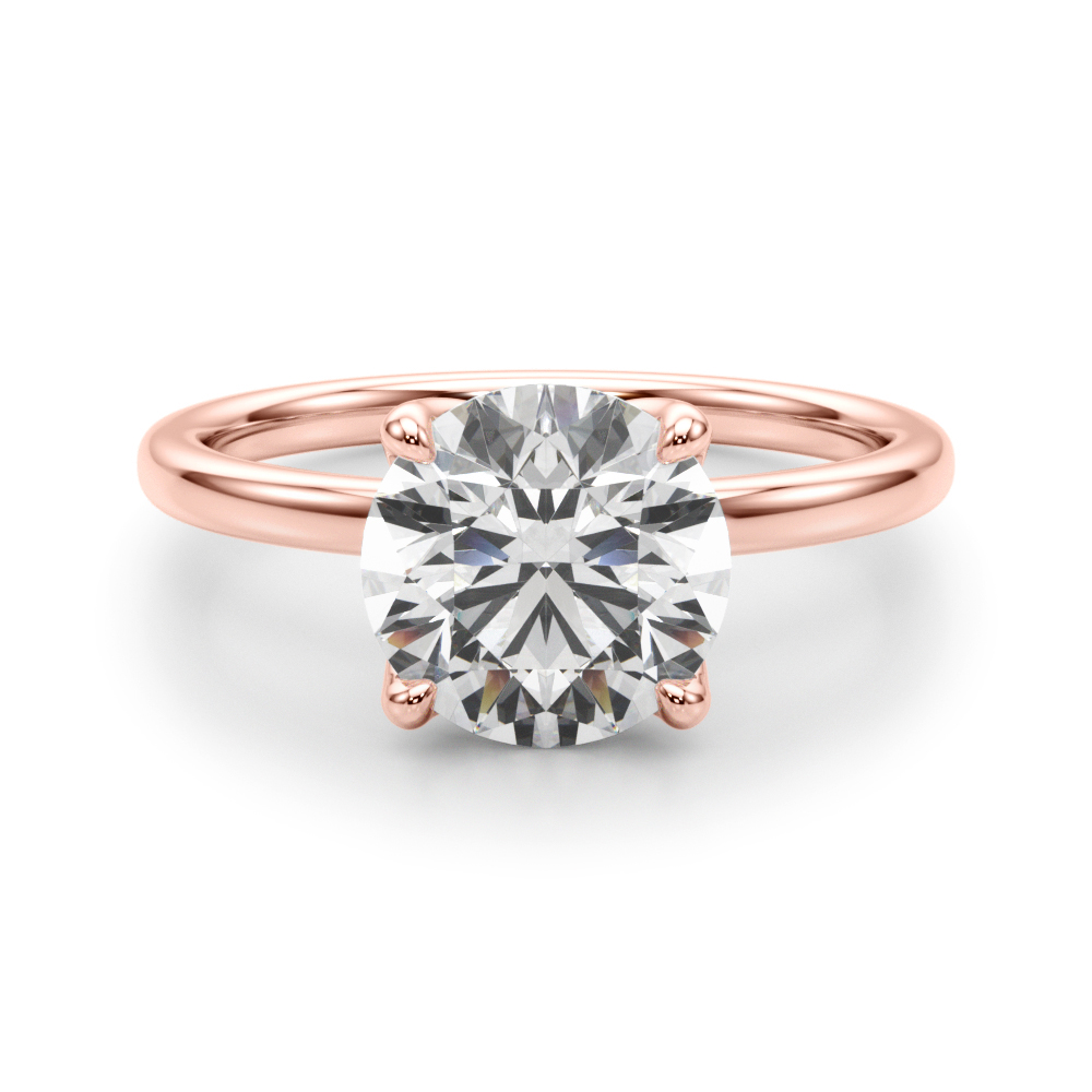 The Quinn Hidden Halo Engagement Ring, angled view