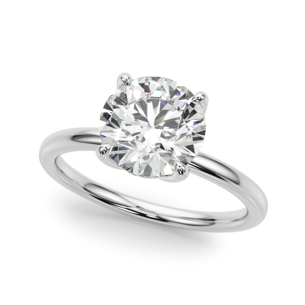 The Quinn Hidden Halo Engagement Ring, front view