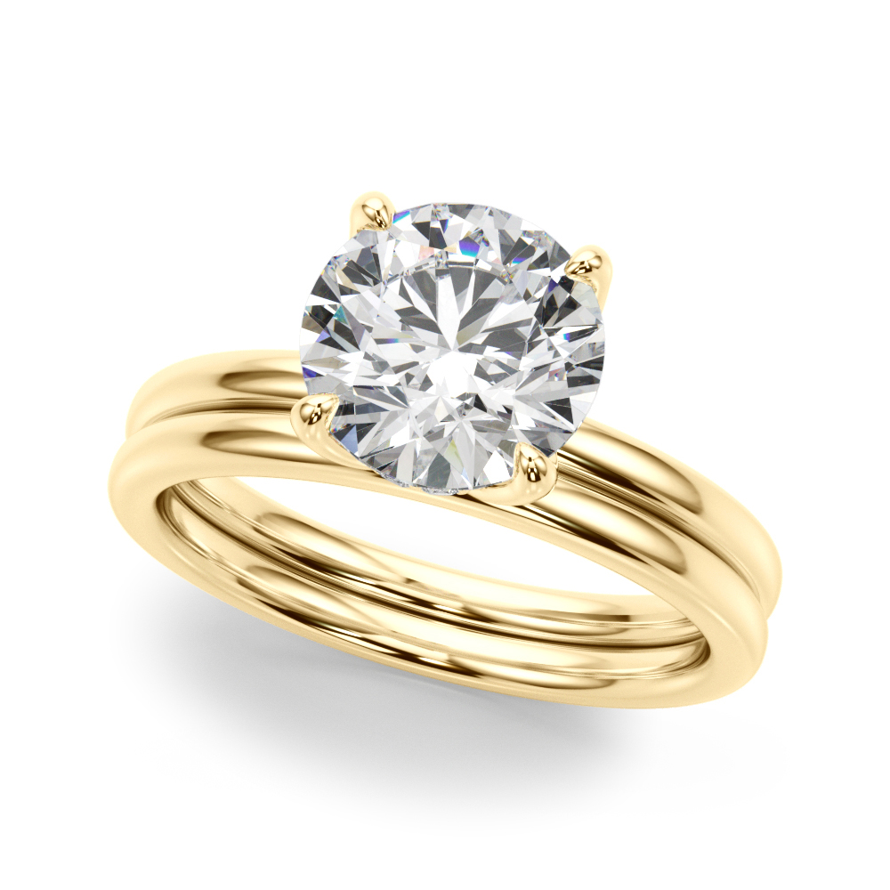 The Quinn Hidden Halo Engagement Ring, set view