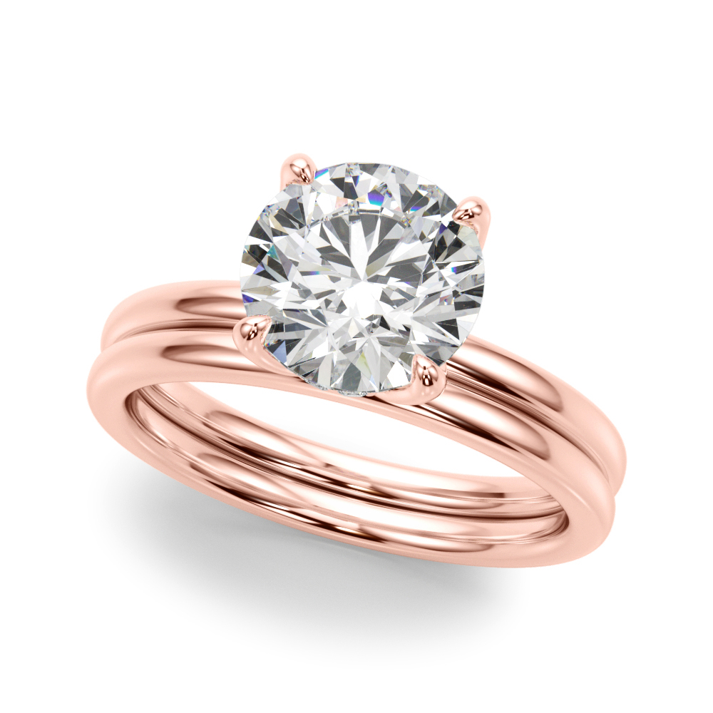 The Quinn Hidden Halo Engagement Ring, set view