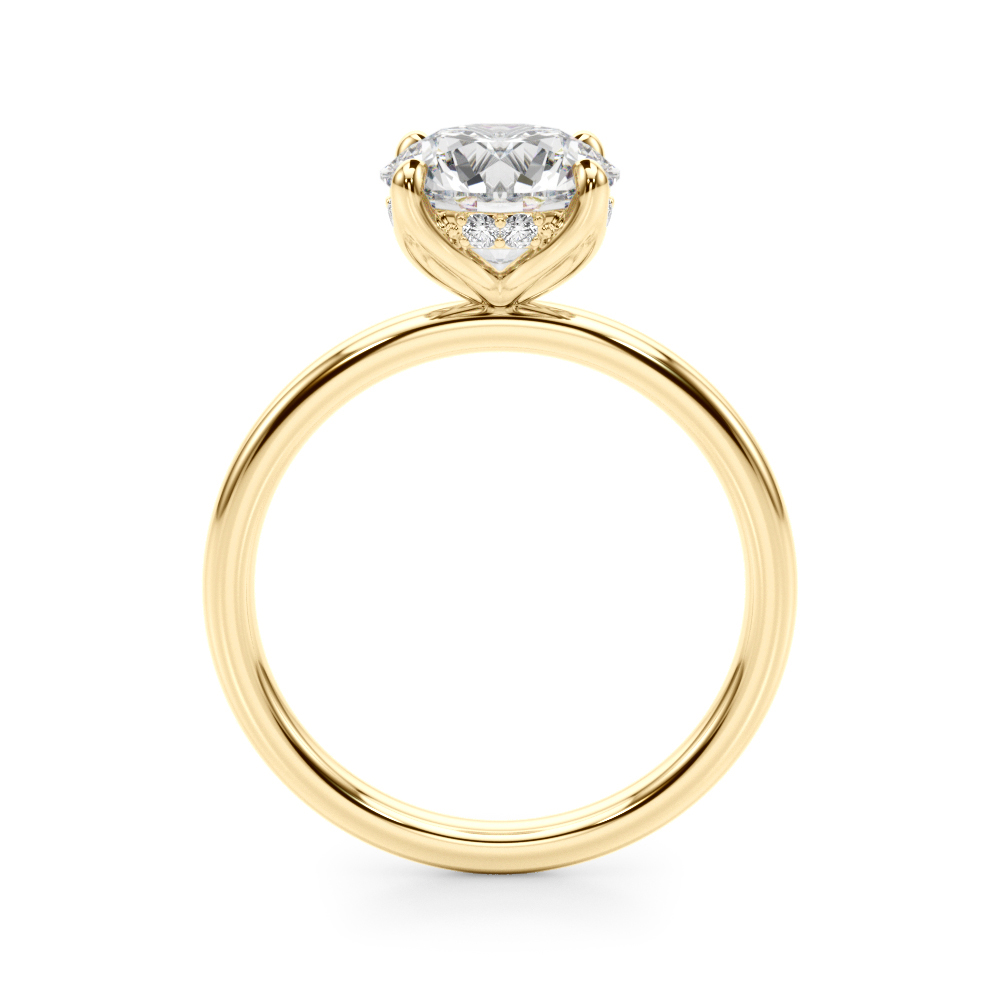 The Quinn Hidden Halo Engagement Ring, side view