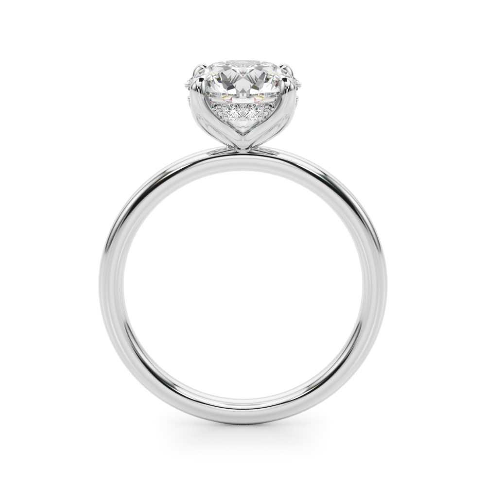 The Quinn Hidden Halo Engagement Ring, side view