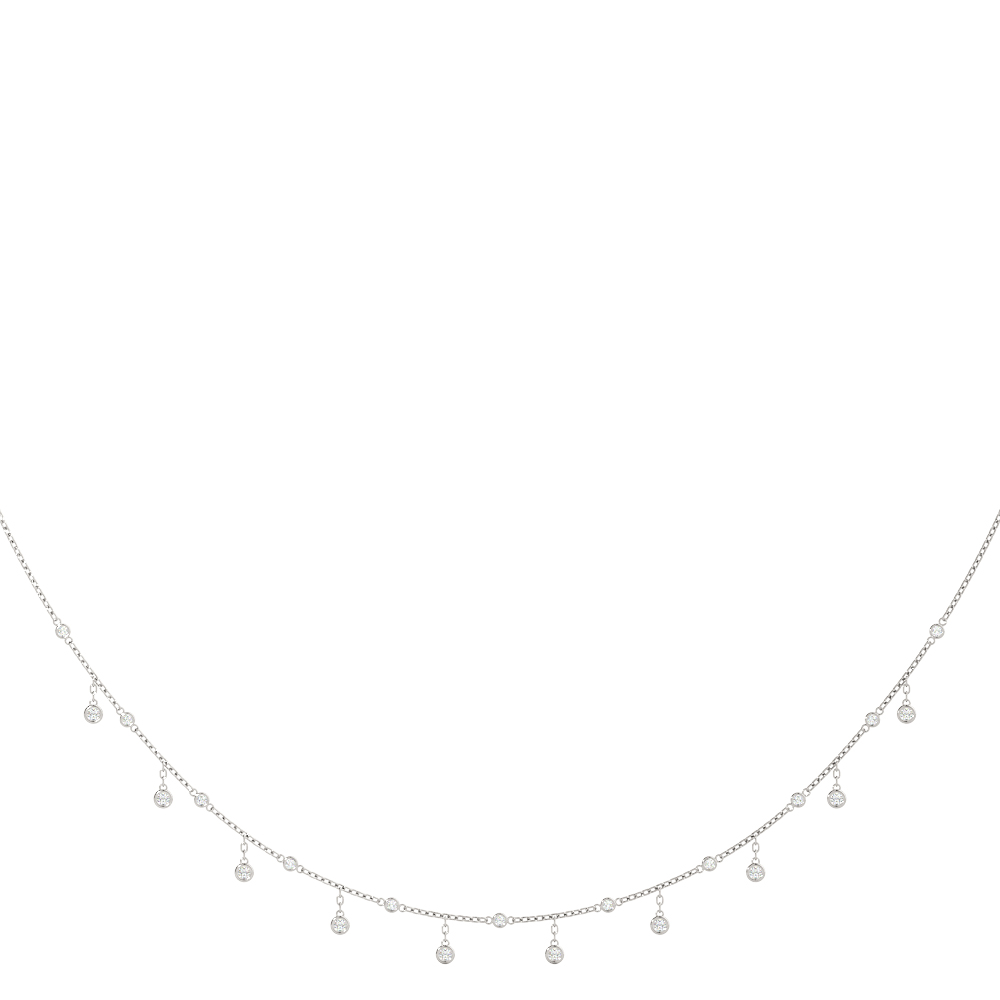Bezel Set Link Necklace