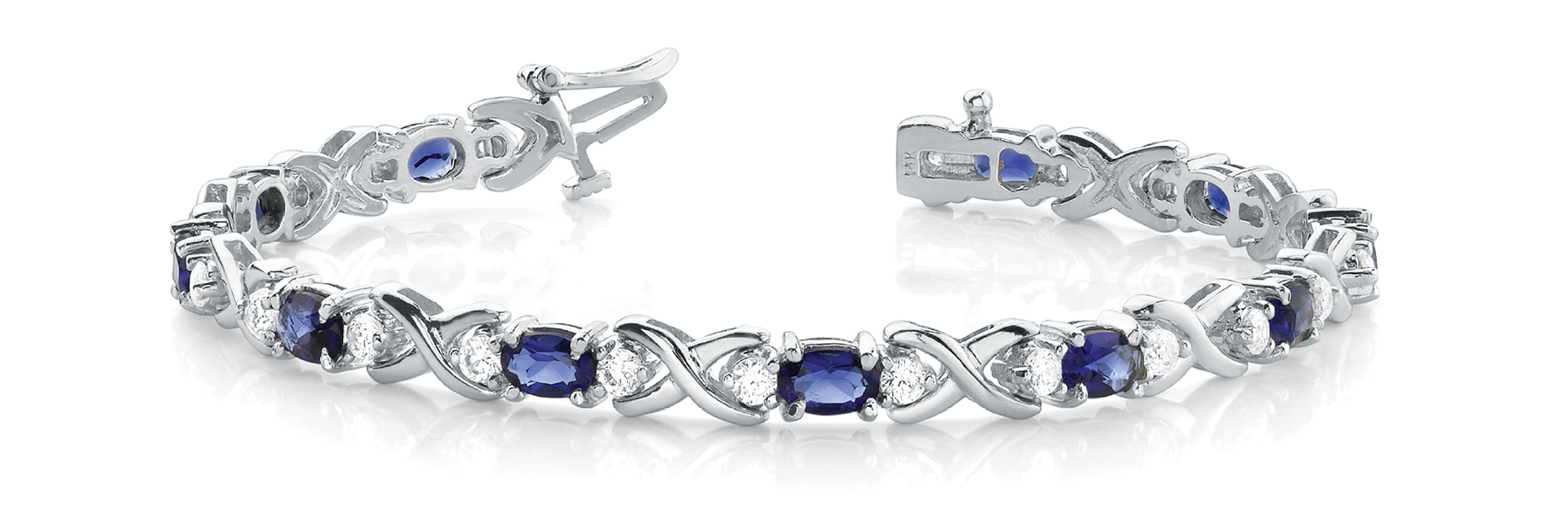OVAL RD AND X LINK BRACELET