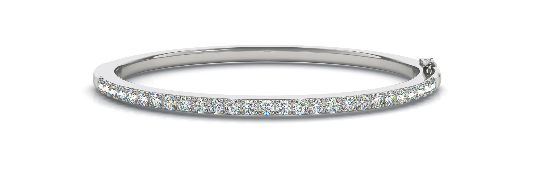 Prong Set Hinged Bangle