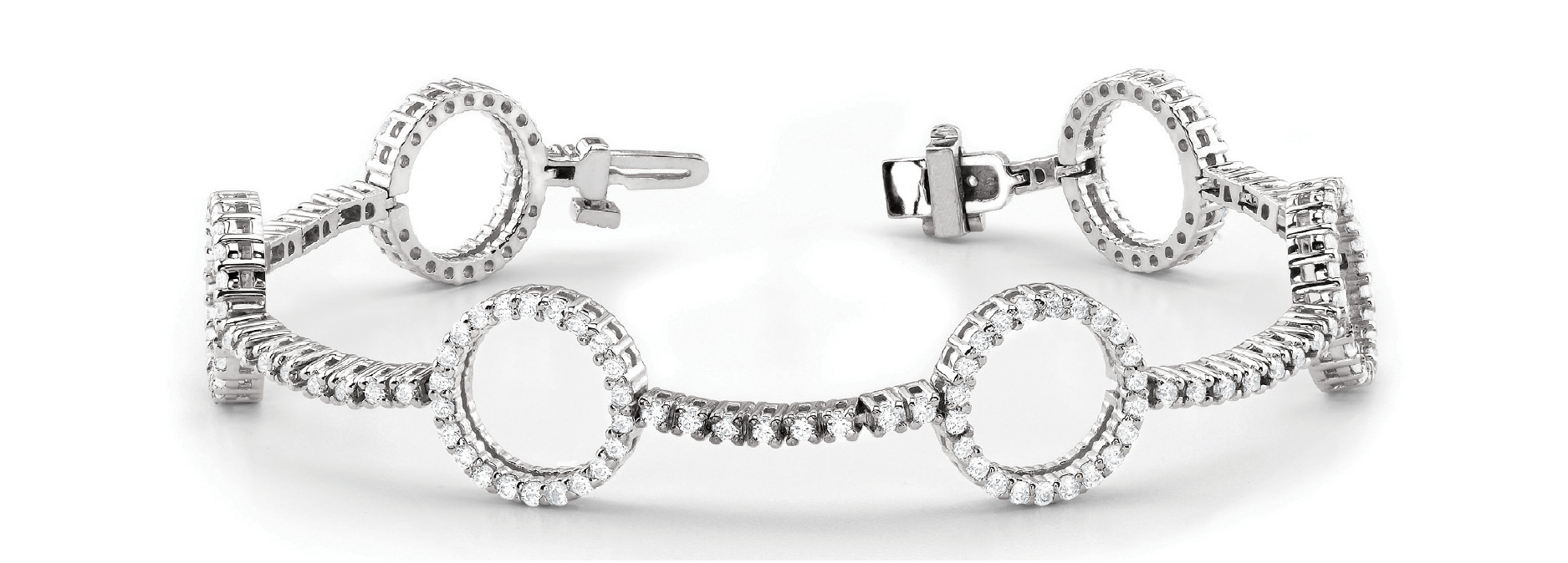 DIAMOND BAR AND CIRCLE BRACELET