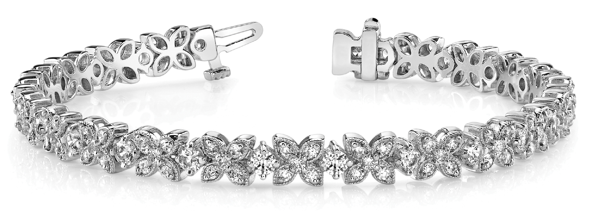 MILGRAIN FLOWER LINK BRACELET