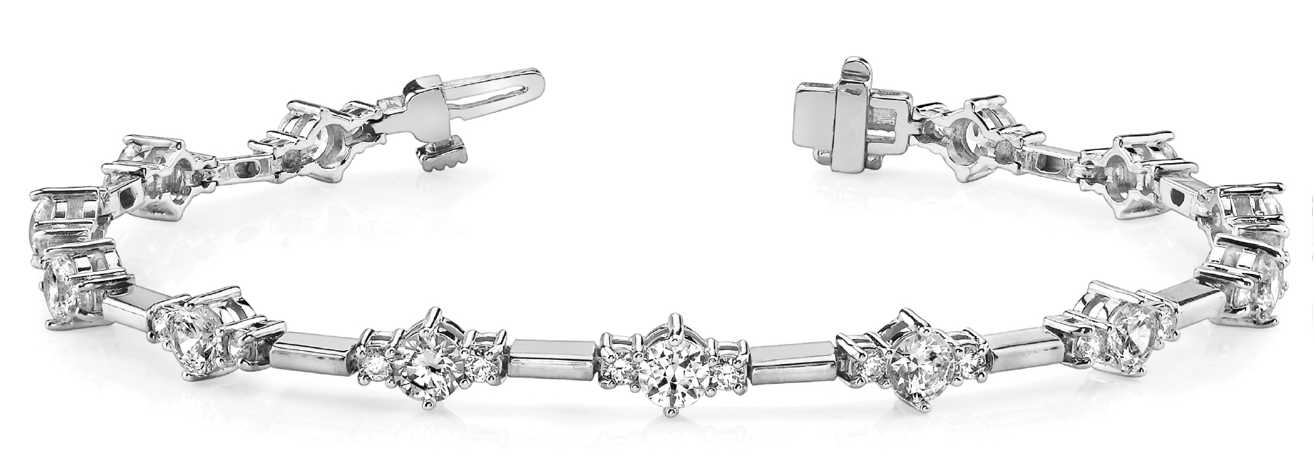 3 STONE/SOLID MQ LINK BRACELET