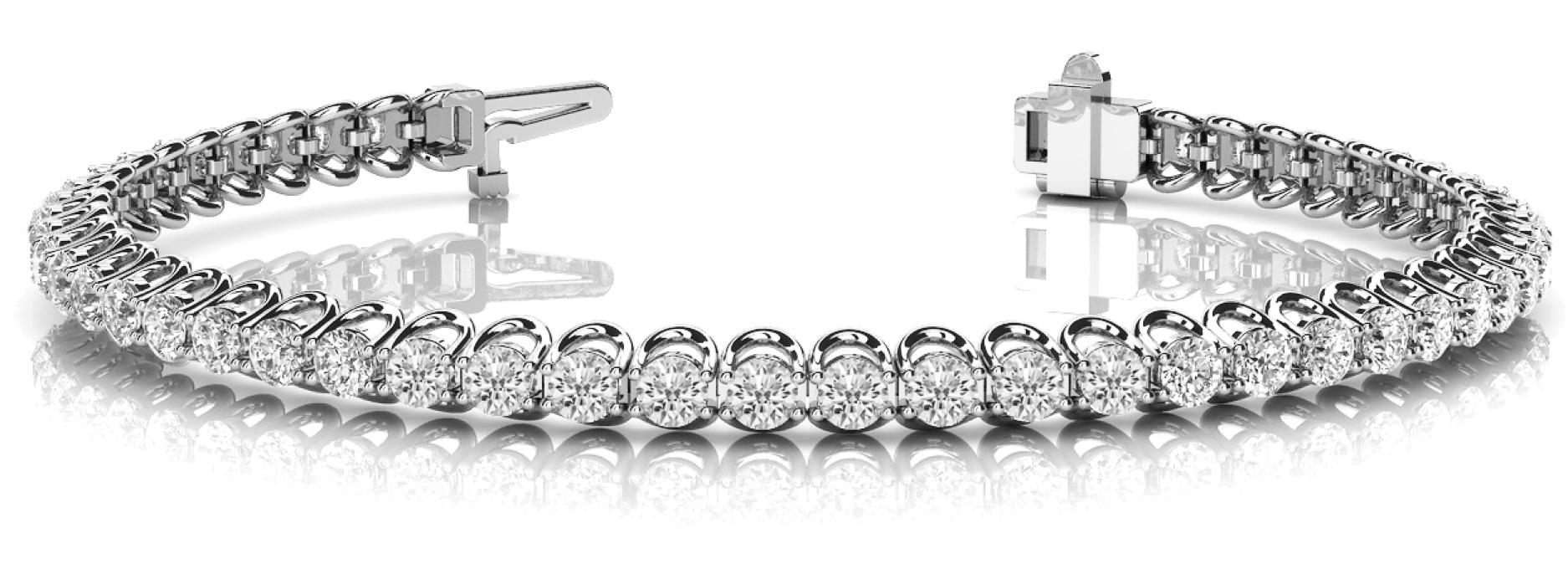 4 PRONG WIRE INLINE TENNIS BRACELE