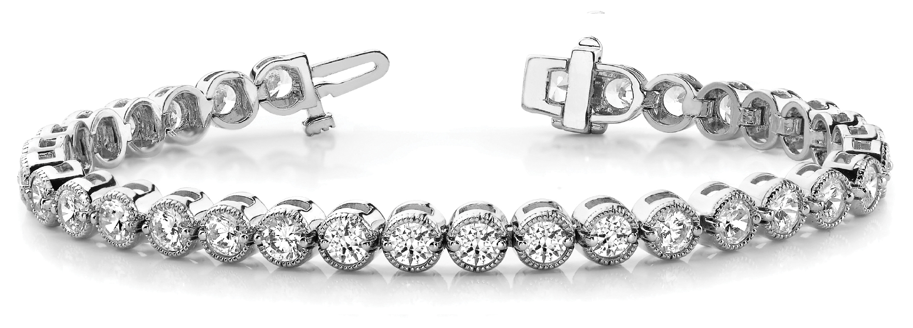 Bezel Set Milgrain Bracelets