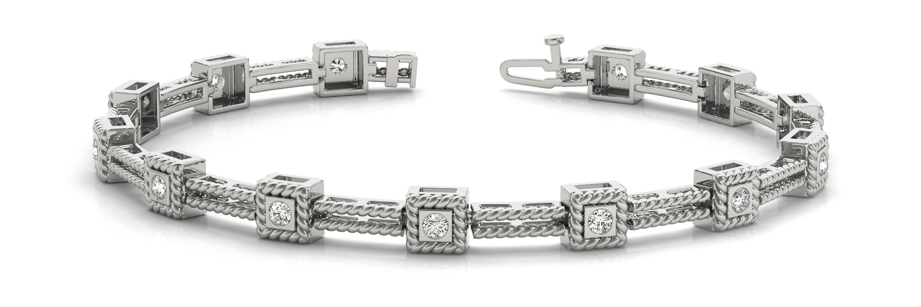 Fancy Double Bar Rope Bracelet