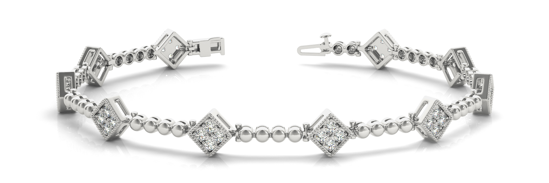 CLUSTER/BEAD LINK BRACELET