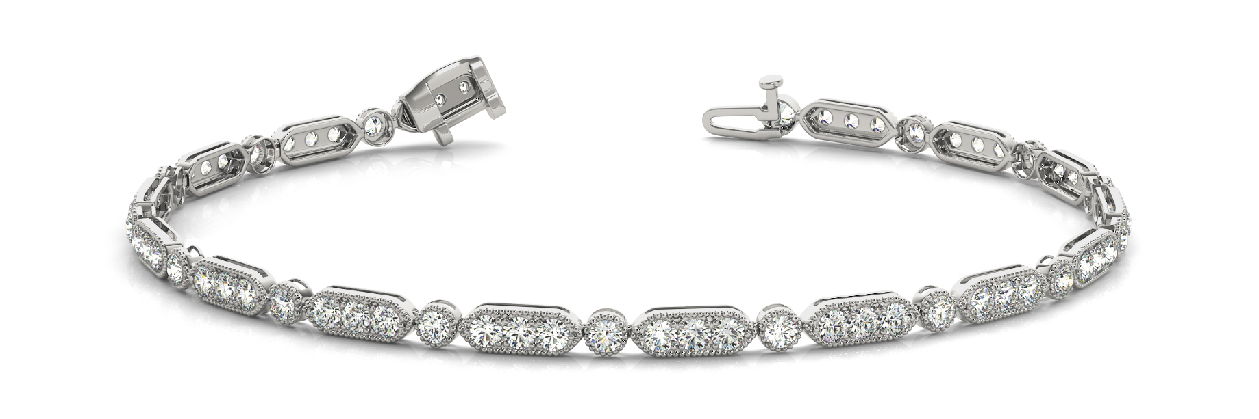Milgrain Marquise & Round Shape Bracelet