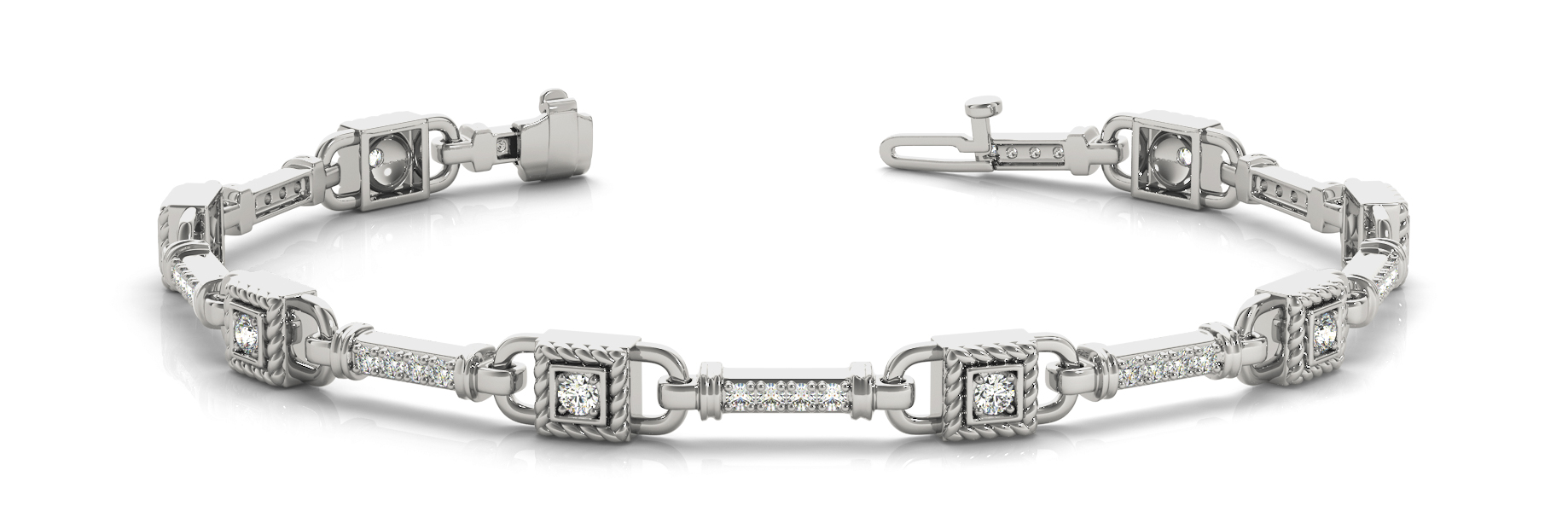 Bar Set Interlock Bracelet