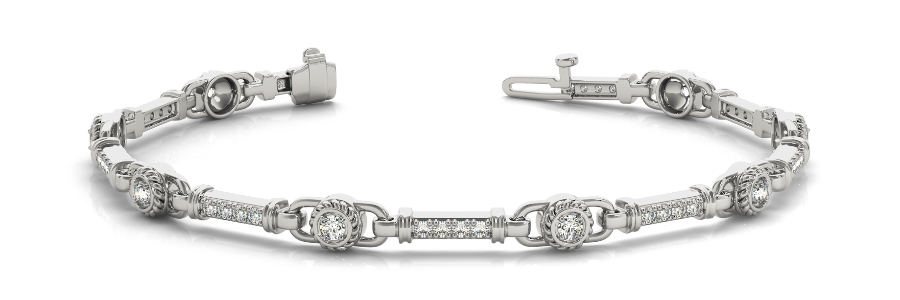 Bar Set Interlock Bracelet