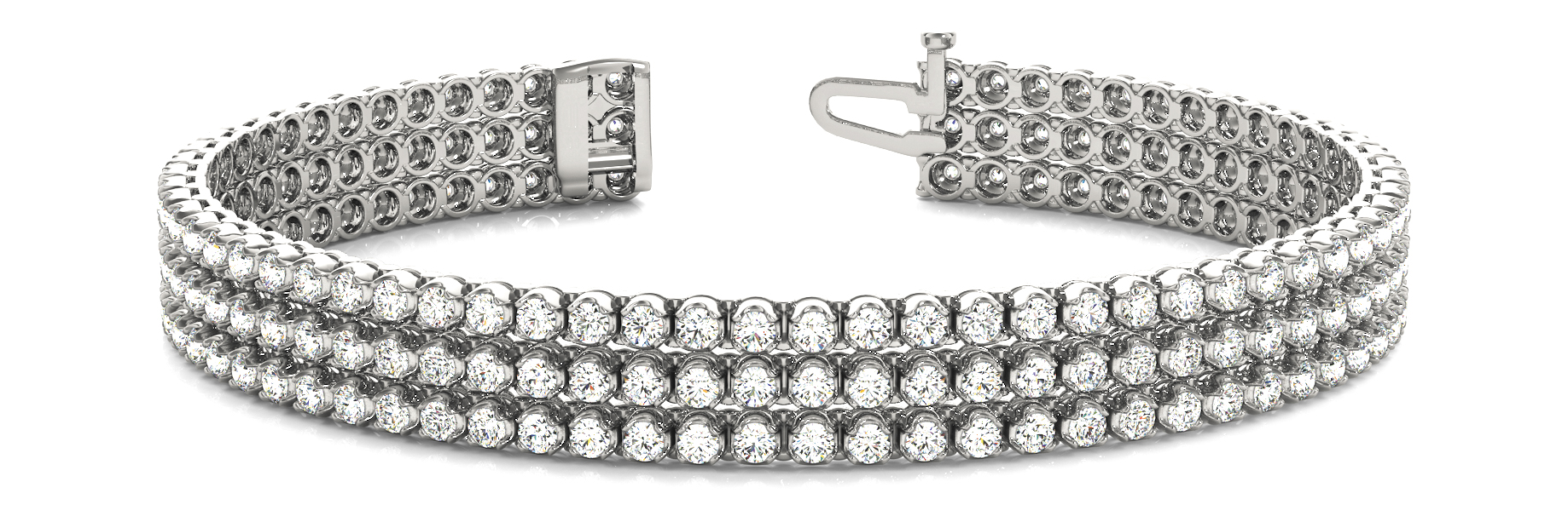 3-Row Tennis Bracelet