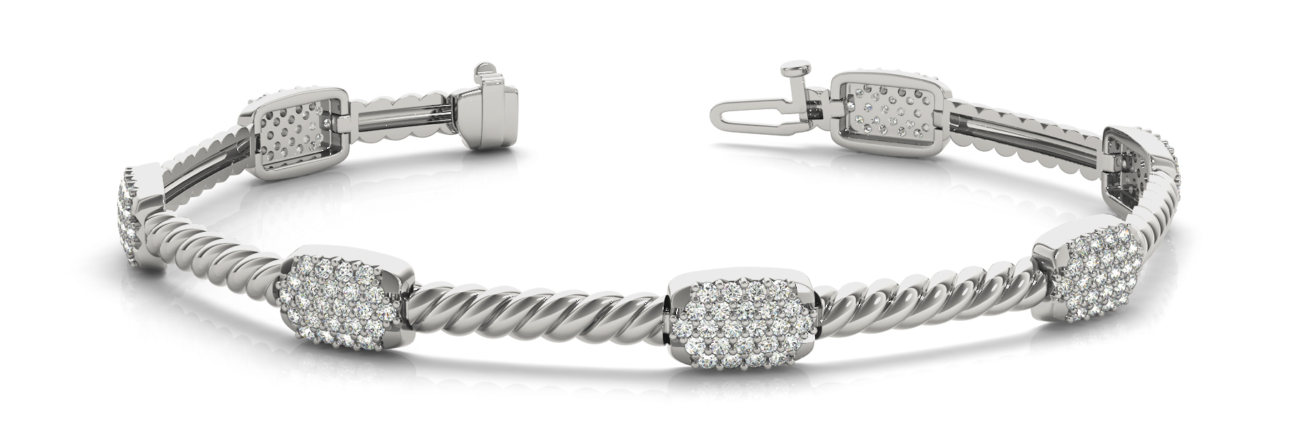 CLUSTER AND ROPE LINK BRACELET