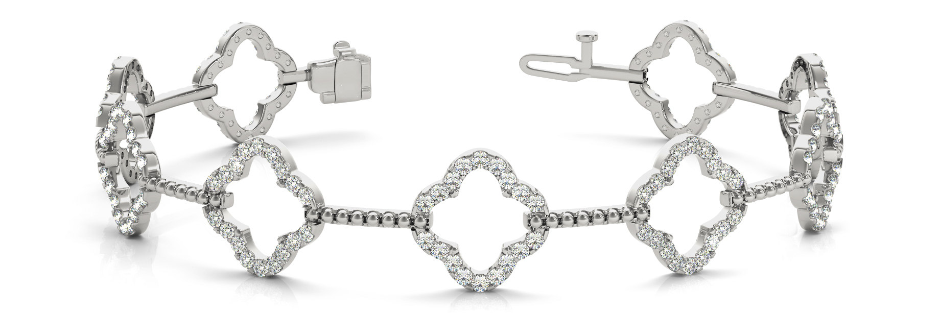 BAR/DIAMOND CLOVER BRACELET