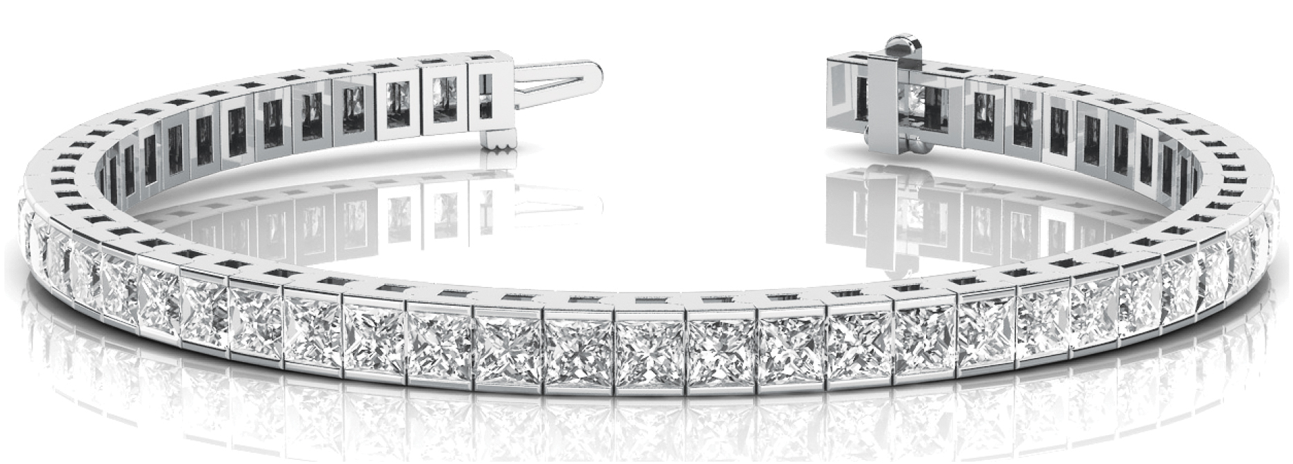 Square Channel In Line Bracelets