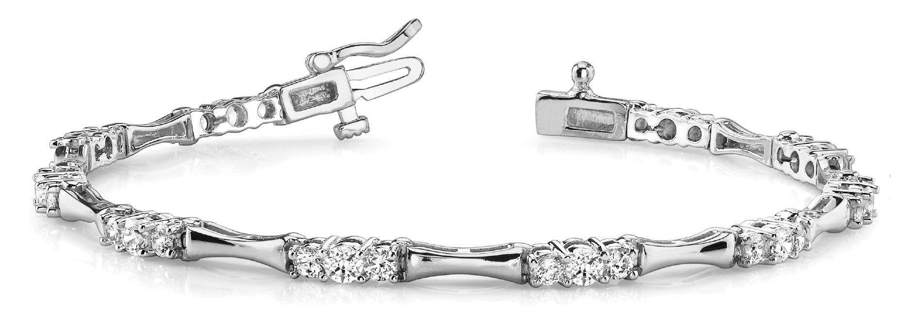 3 STONE/SOLID MQ LINK BRACELET