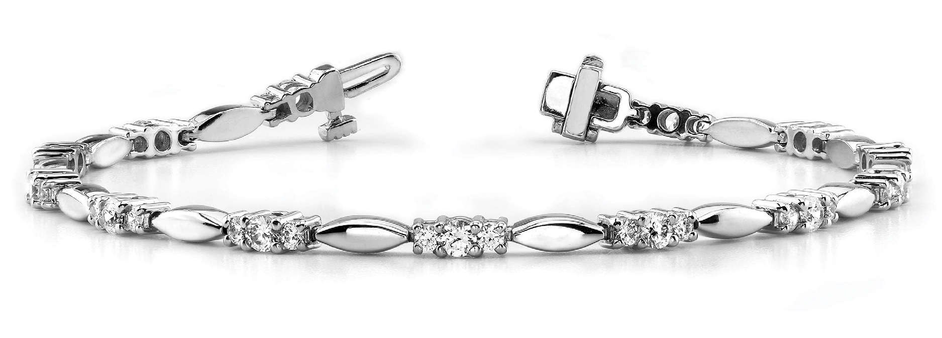 Solid Marquise Link Bracelet