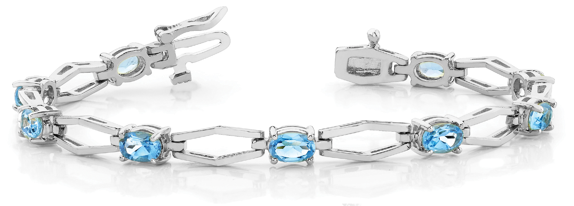 OVAL/OPEN HEXAGON LINK BRACELET