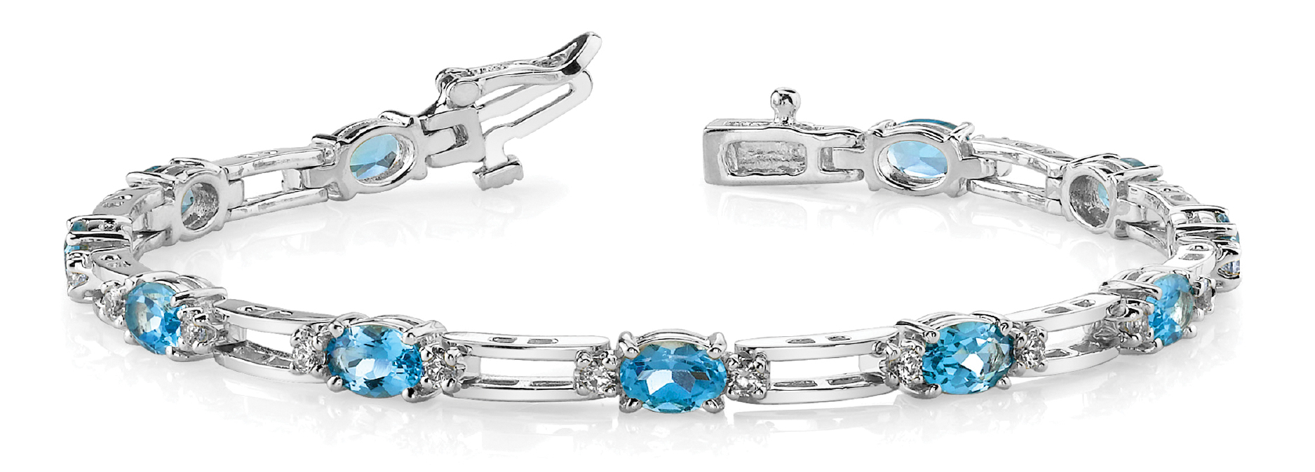 OV/2 RD/DOUBLE BAR LINK BRACELET