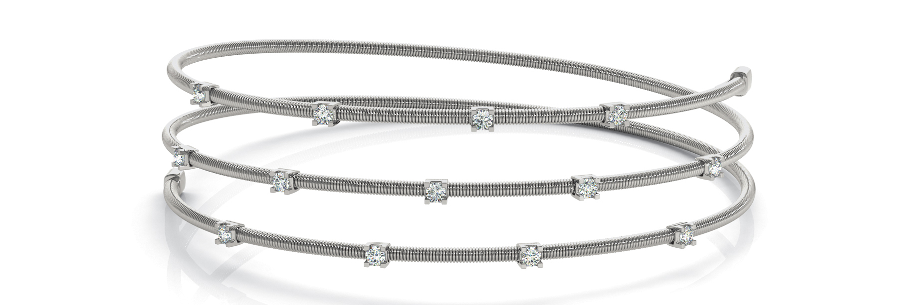 Multirow Spiral Bangles
