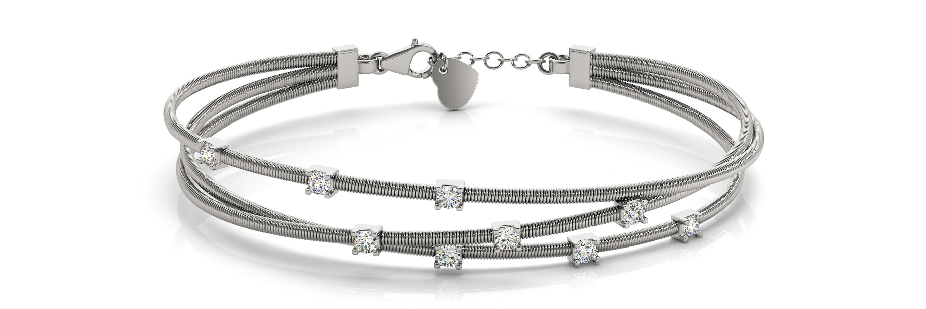 Multirow Cross Over Flex Bangle