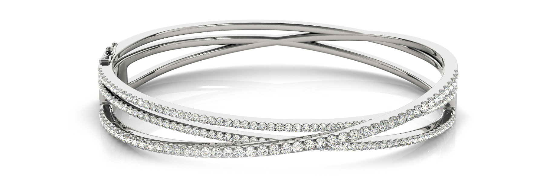 Multirow Cross Over Hinged Bangle