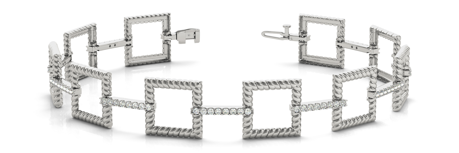 SQ/DIAMOND BAR BRACELET