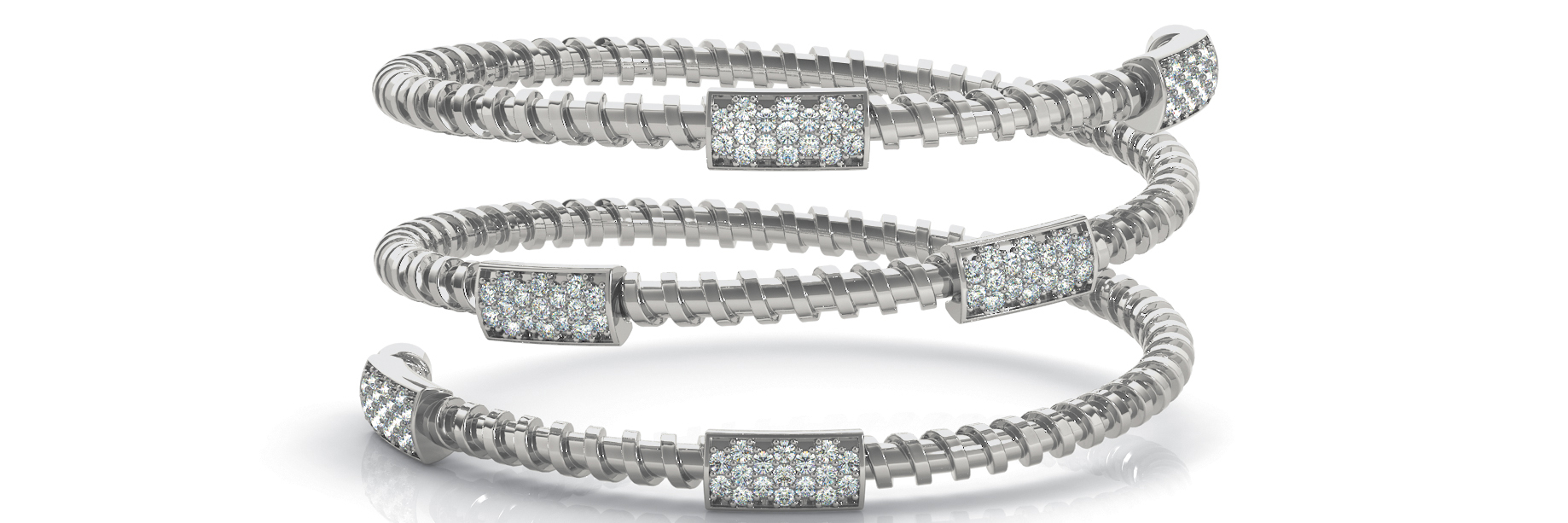 Cork Screw Spiral Station Bangle
