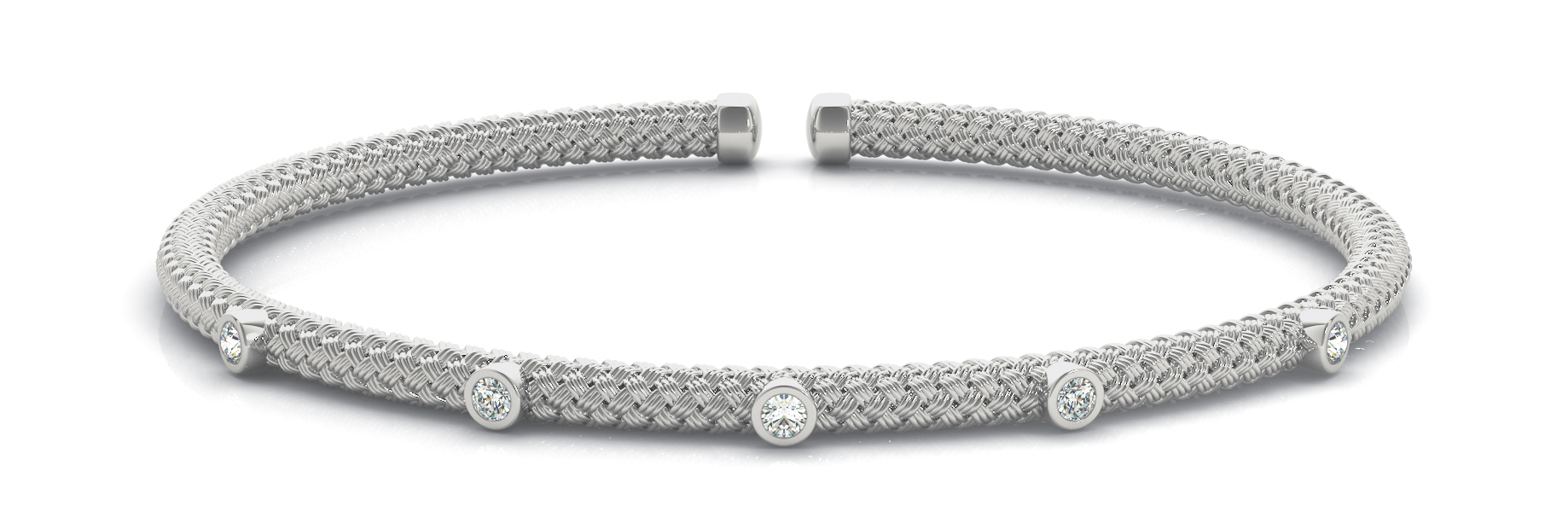 Bezel Set Stackable Bangles
