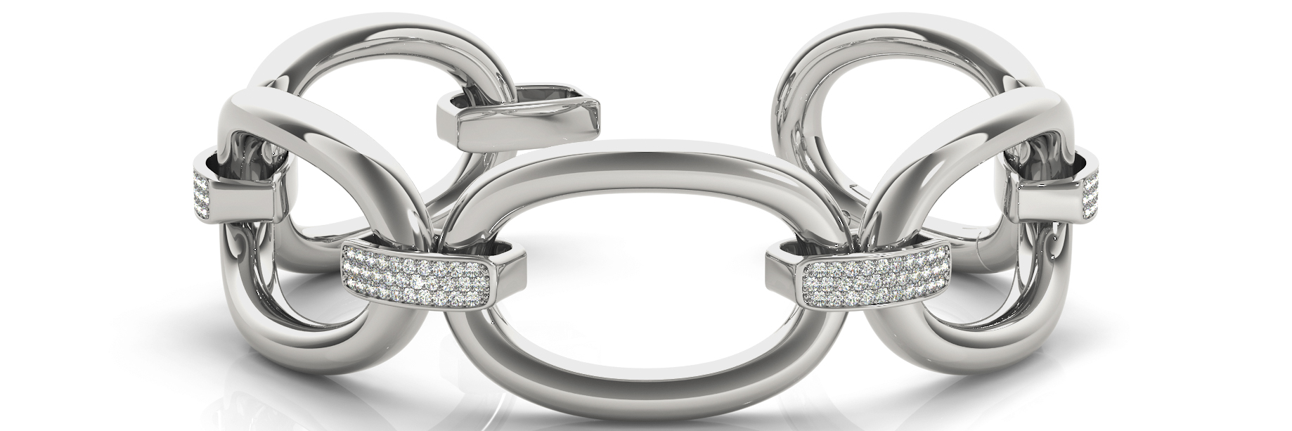 EX LRG LINK/DIA CONNECTOR BRACELET
