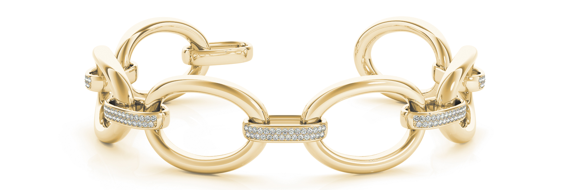 LARGE LINK/DIA CONNECTOR BRACELET