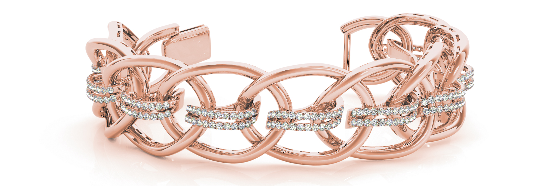 LRG DOUBLE INTERLOCK LINK BRACELET