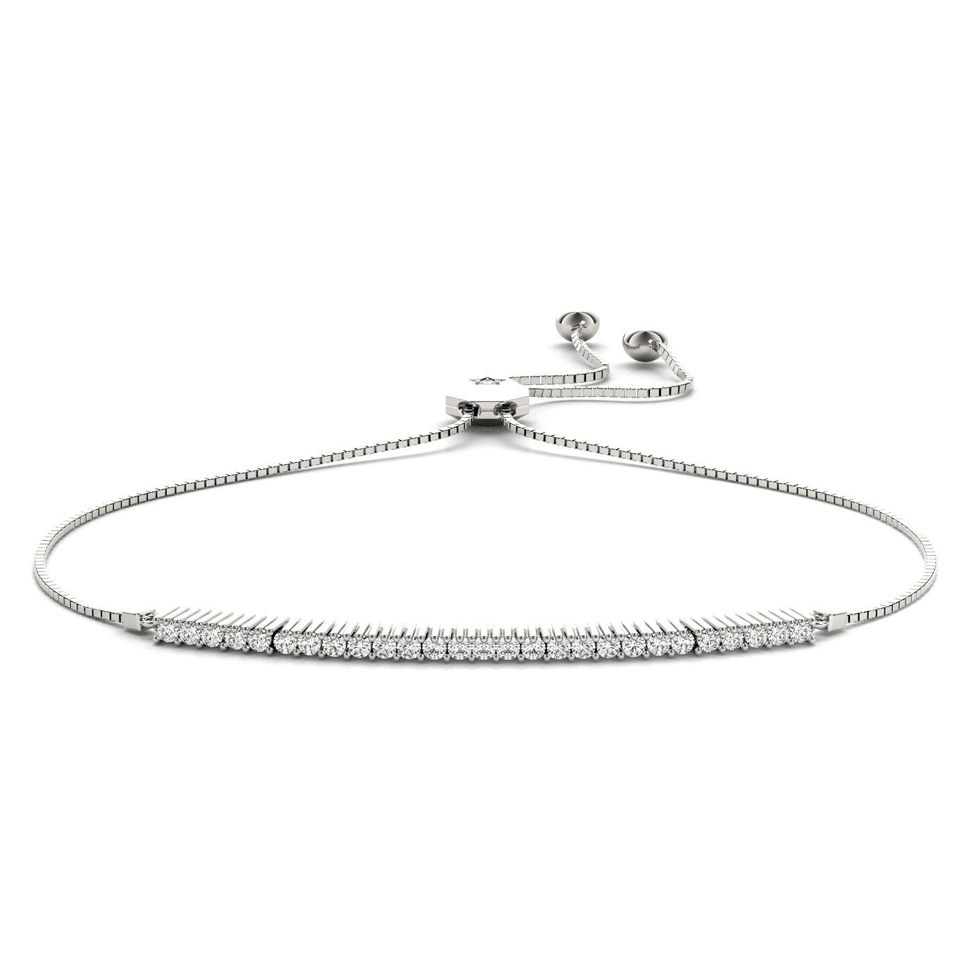 Diamond Bar Bolo Bracelet